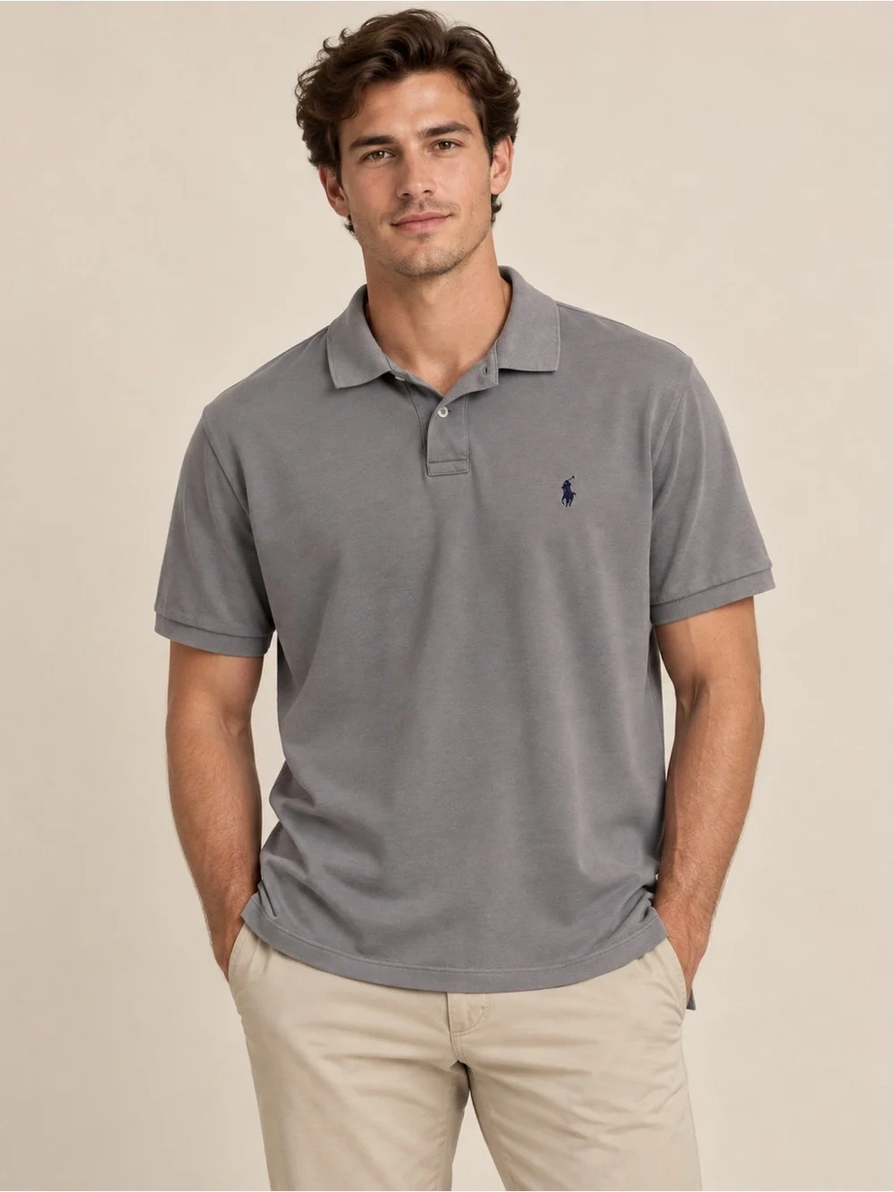 Ralph Lauren Grey Preppy Polo Shirt